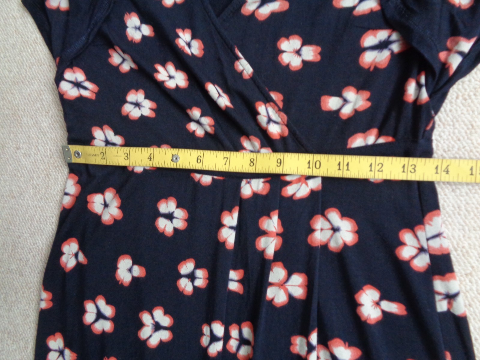 FENN WRIGHT MANSON Black Pink Floral Jersey Dress UK Size 10 Summer Casual