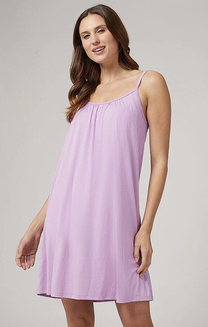NWT 32 DEGREES SUMMER COOL FLOWY BRA DRESS SOFT LUXE VIOLET TULLE XL MSRP $36.00