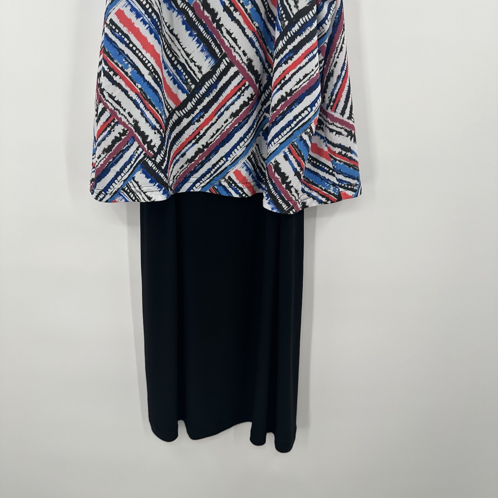 Samuel Dong Sleeveless Drape Colorful Dress Size Medium