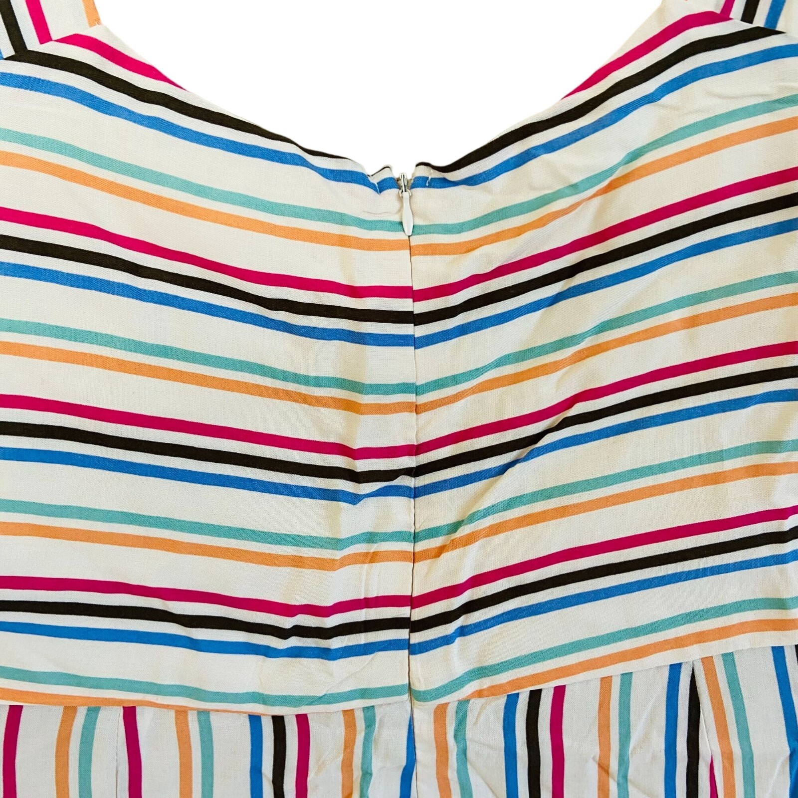 All in Favor Striped Mini Dress Multi Color Front Tie XL NWT 100% Rayon Pride