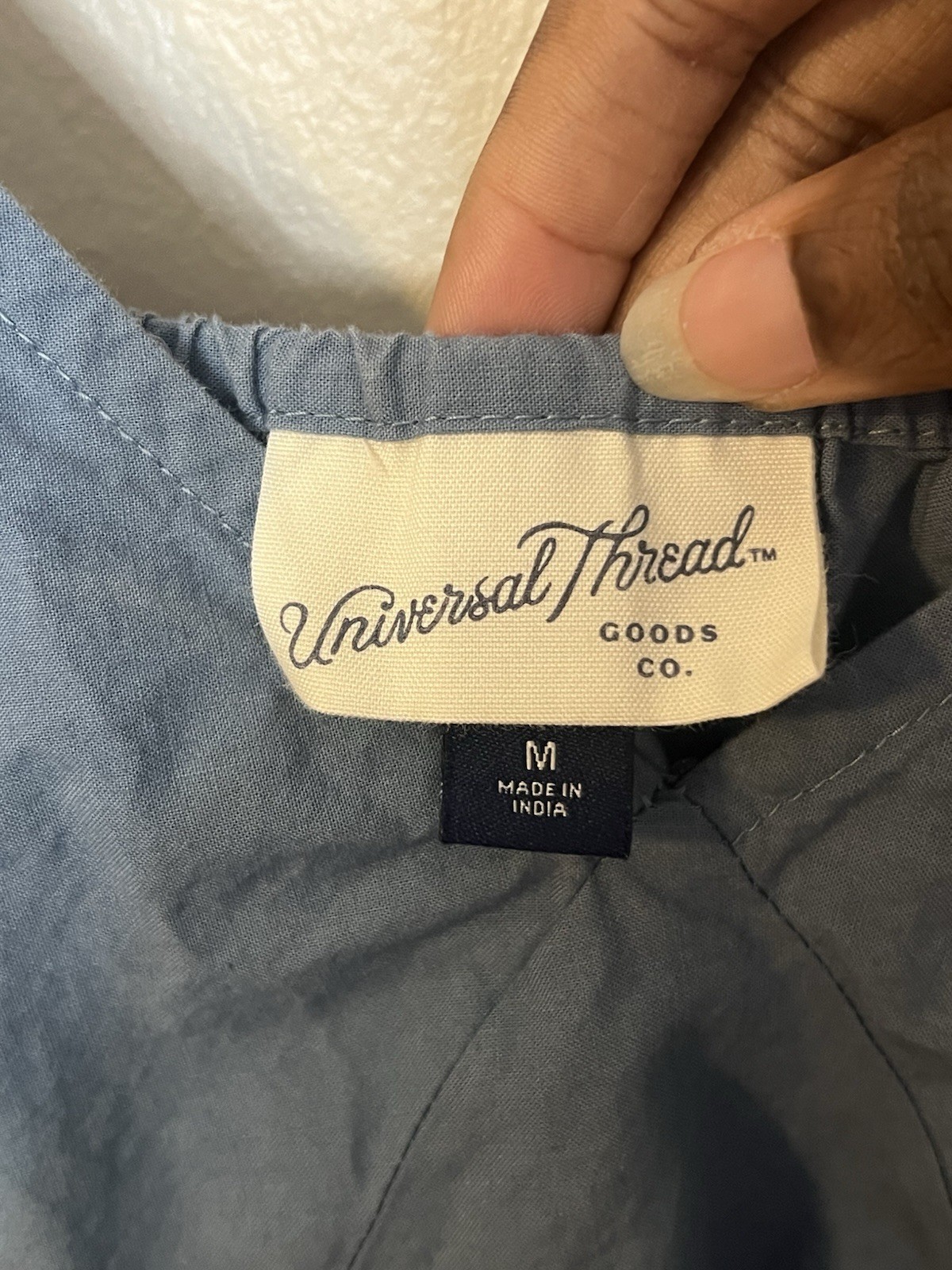 Universal Thread Blue Dress Featuring Embroidered Flowers And Sphaghetti Straps