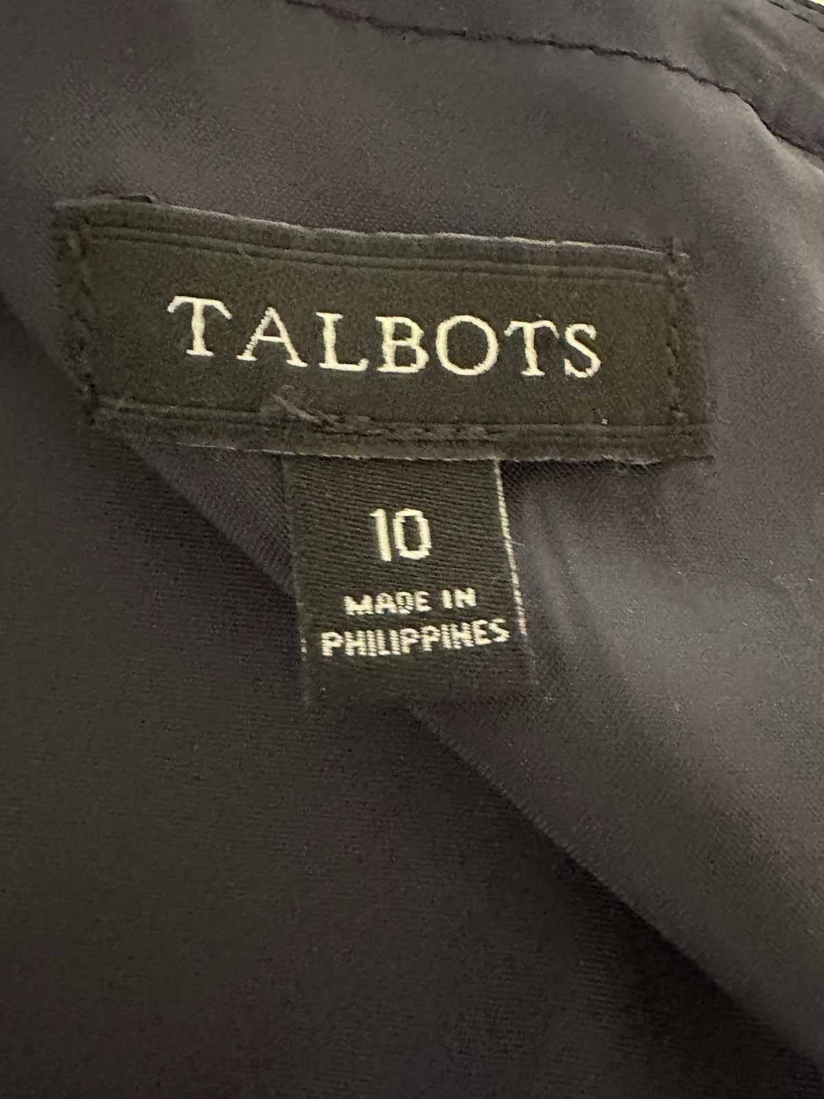 Talbots Womens Navy Woven Crepe Sleeveless Fit-flare Midi Dress Sz 10 Pre-owned