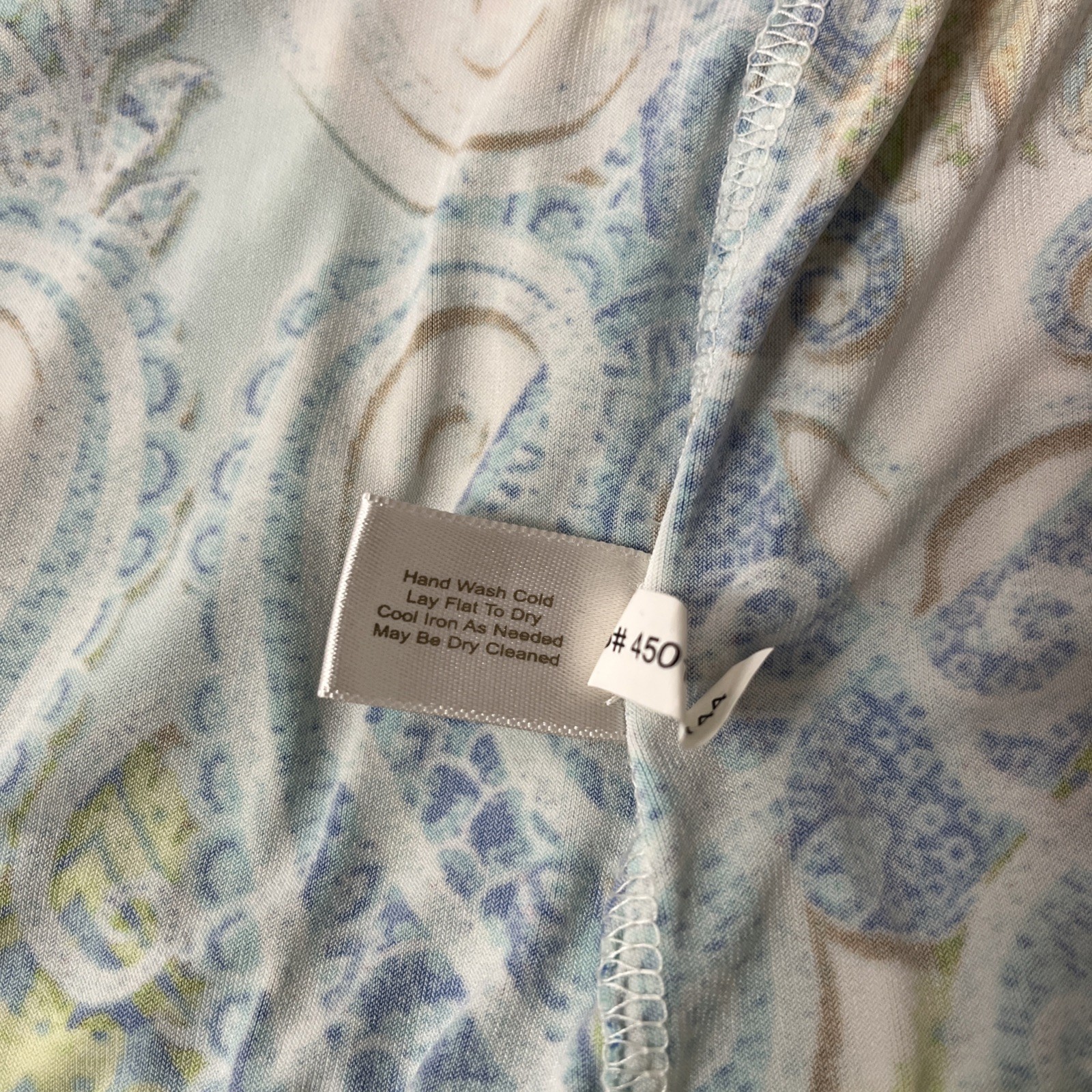 Boston Proper Rainbow Paisley Split Tie Neck Bell Sleeve Dress 10