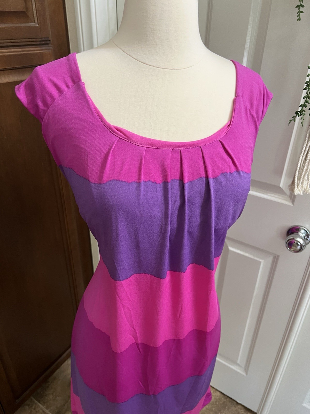 Y2K Style Sleeveless Sheath Dress Stripe Stretchy Metro Style 8 Summer Vacation