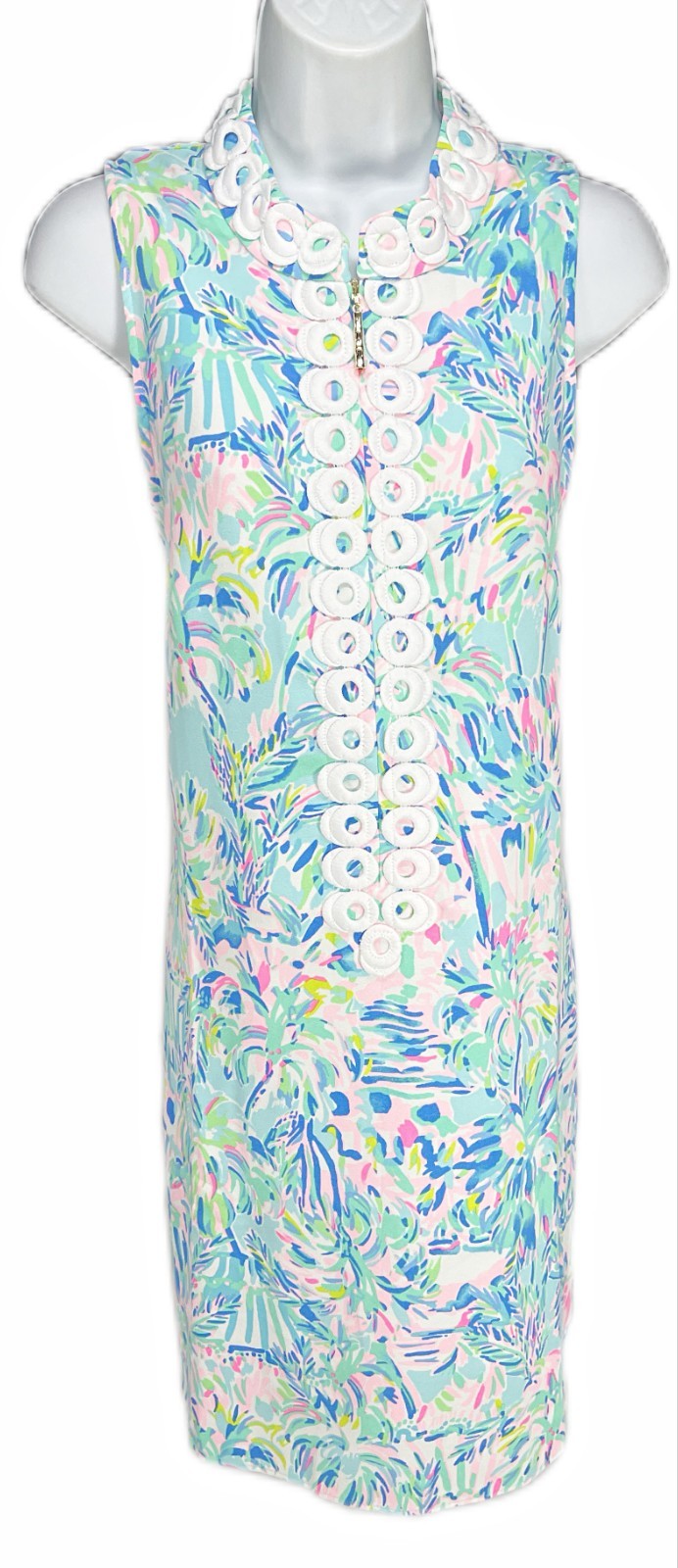 10 Lilly Pulitzer Jane Shift Dress Cabana Cocktail Polyester