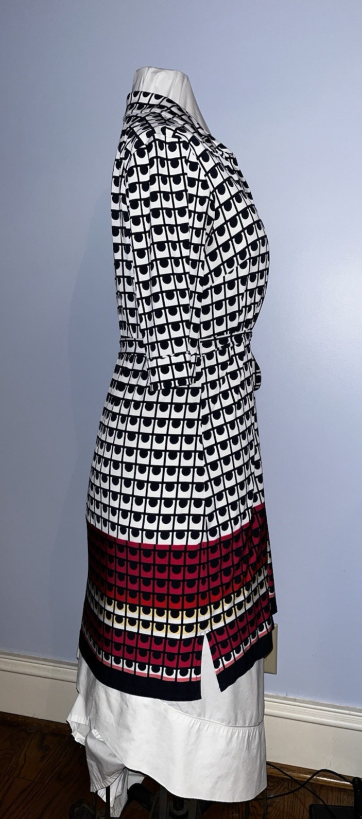 Laundry by Design Women’s Geometric Dots black white & red women’s dress Sz 10
