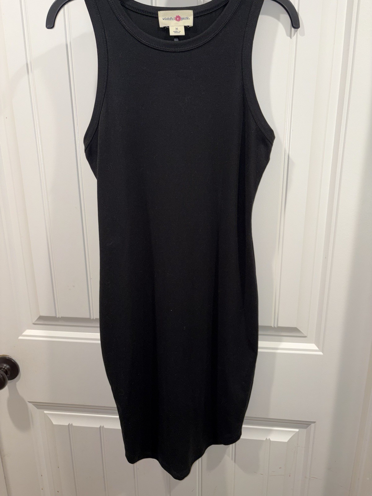Wishful Park Form Fitting Black Tank Dress Womens Sz Medium