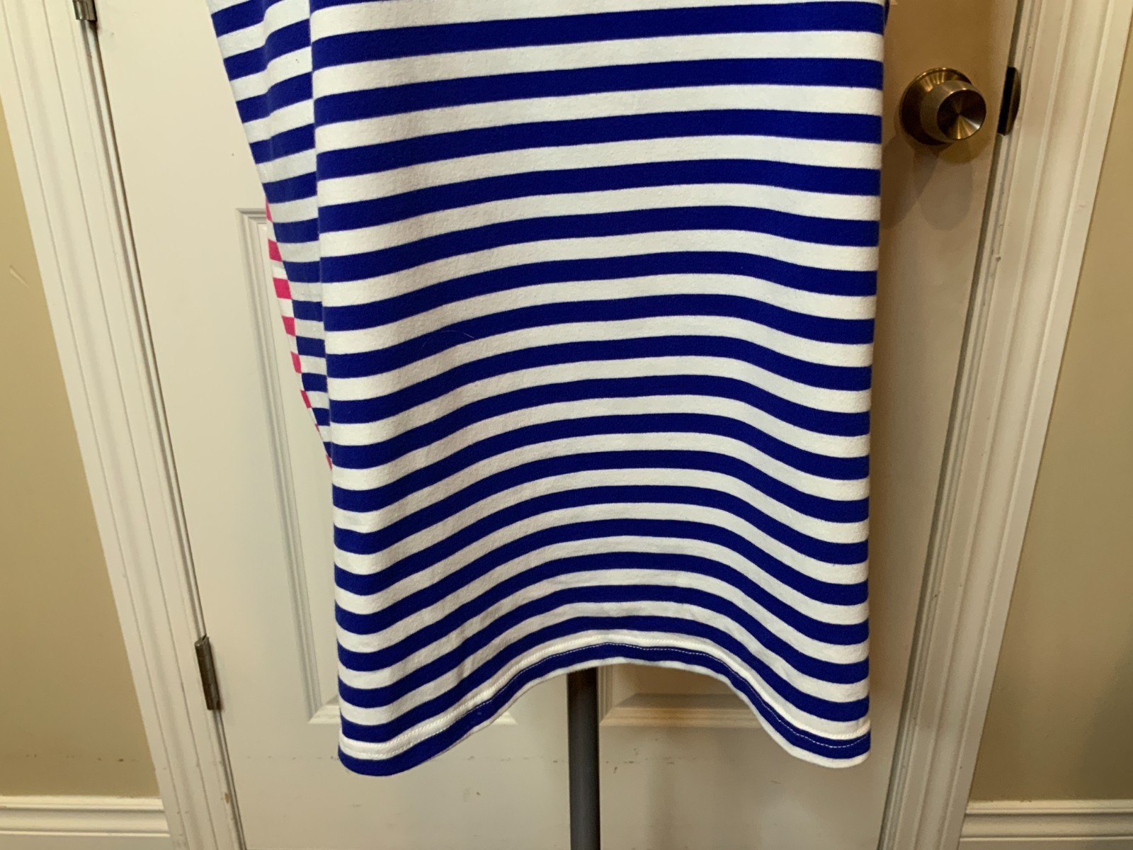 Solid & Striped Jourdan T-Shirt Dress Pink Blue White Striped NWT $128, Size S