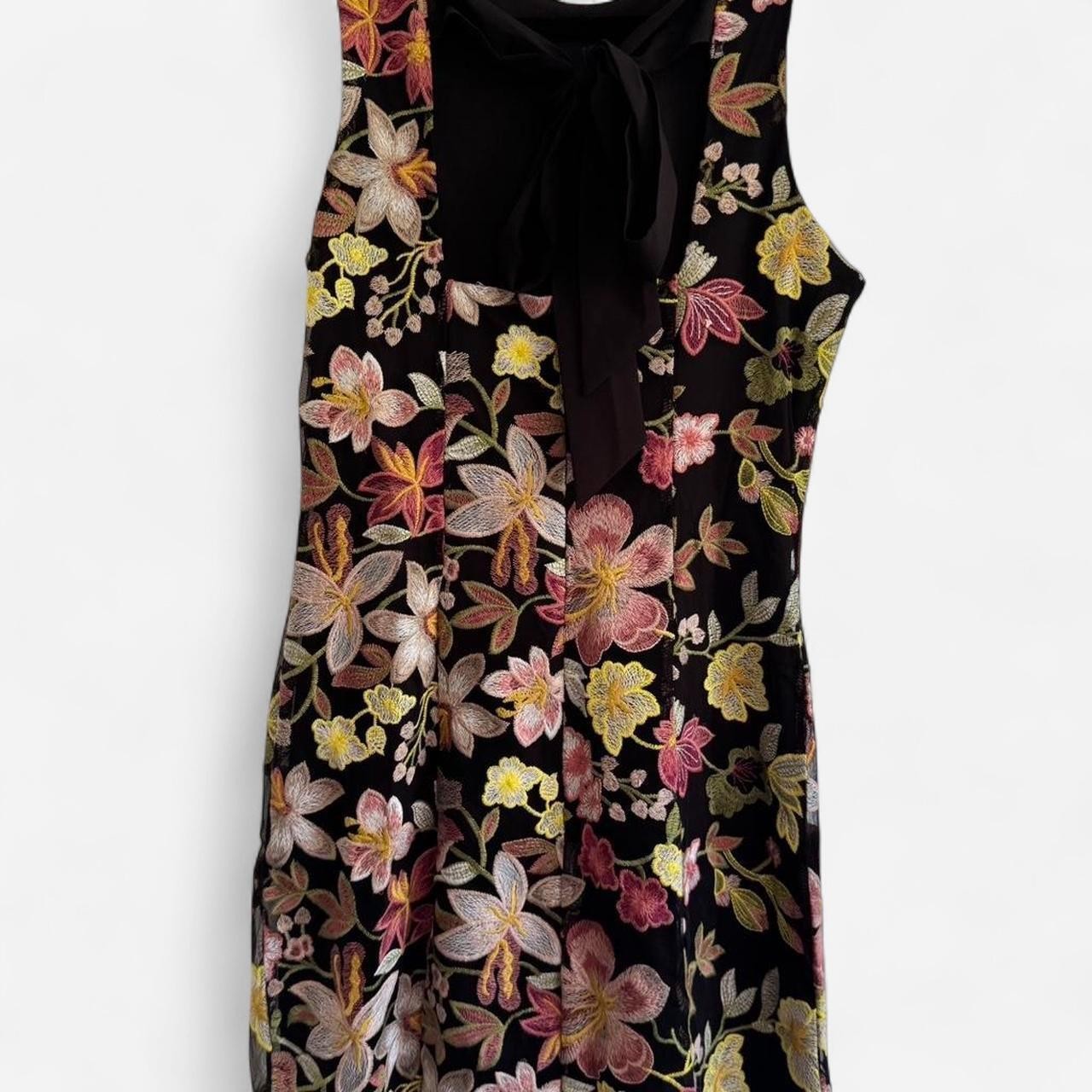 Sam Edelman Women’s Black Embroidered Floral Dress Size 4 NWT