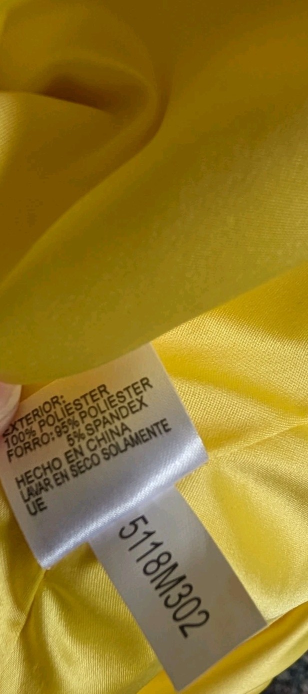 Katherine Kelly Yellow Classic 50’s Dress Scallop Perforated Sz 4 Dress