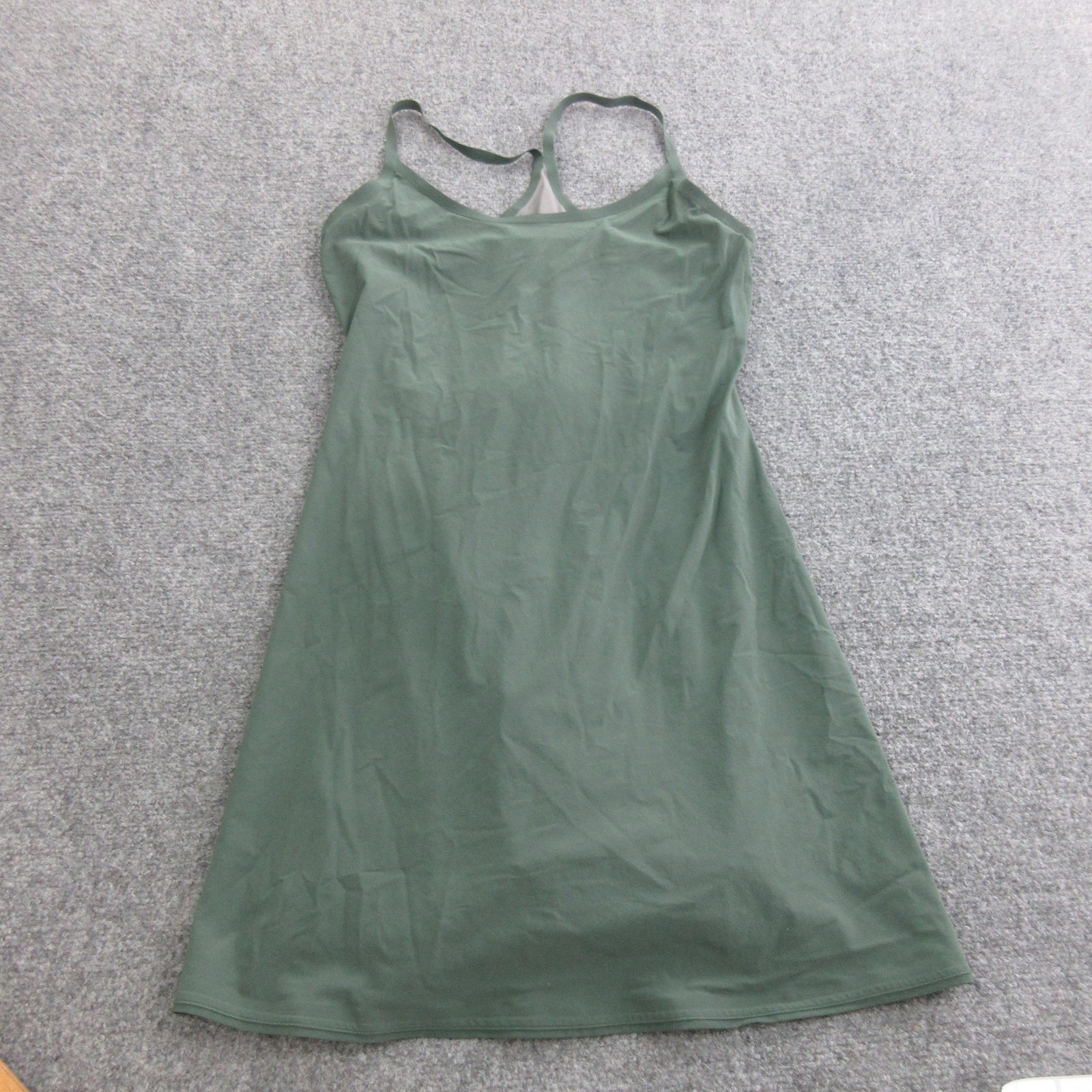 Outdoor Voices Dress Womens S Green Exercise Tank Scoop Neck Built In Shorts