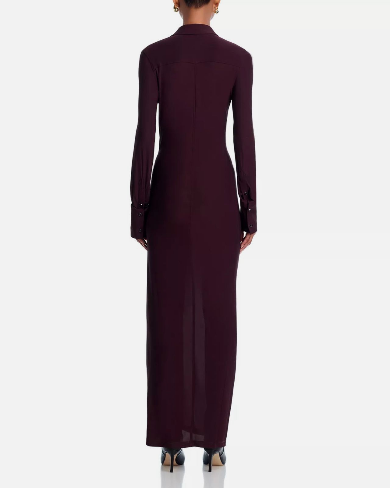 Helmut Lang Women Brown Lang Twisted Maxi Shirtdress Size M