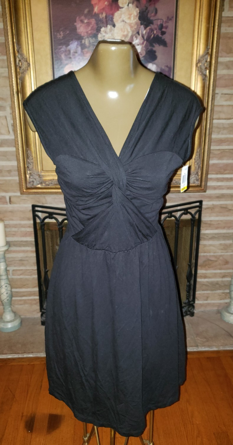 NWT MAISON JULES Little Black A-Line knit dress size M