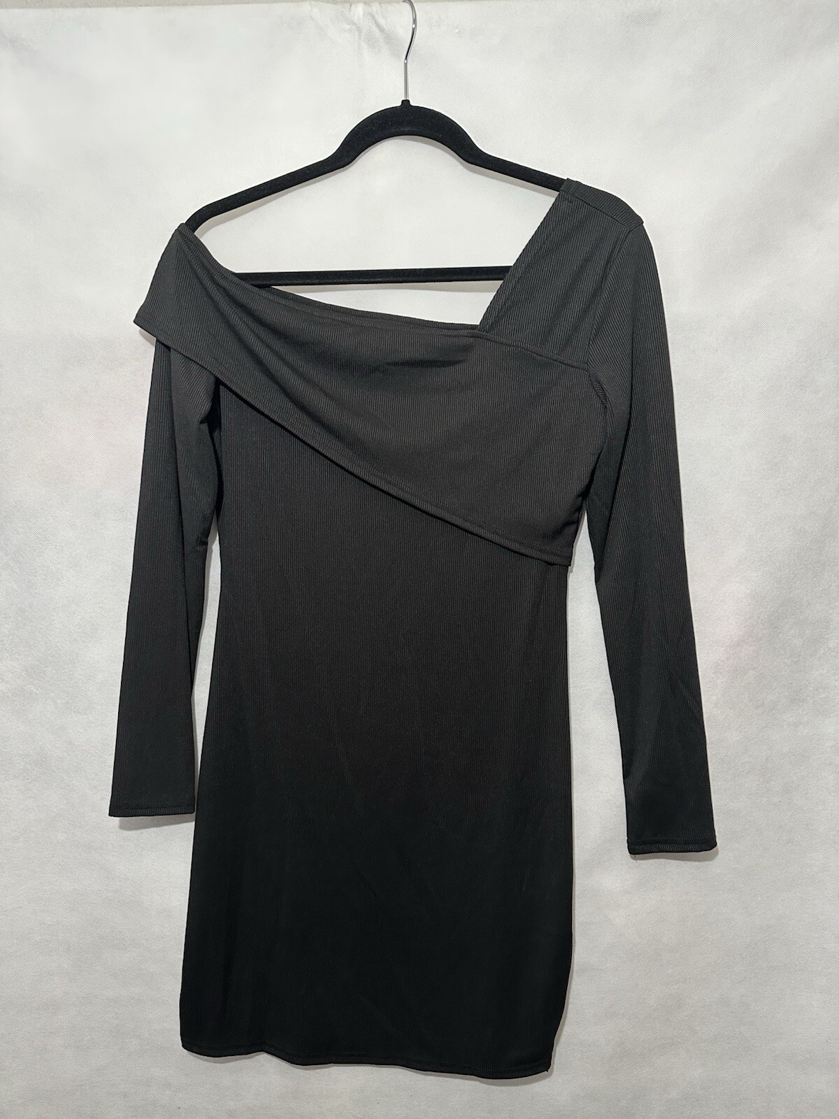 Seta T Dress Elegant Long Sleeve Off Shoulder Bodycon Mini Dress Small NWT