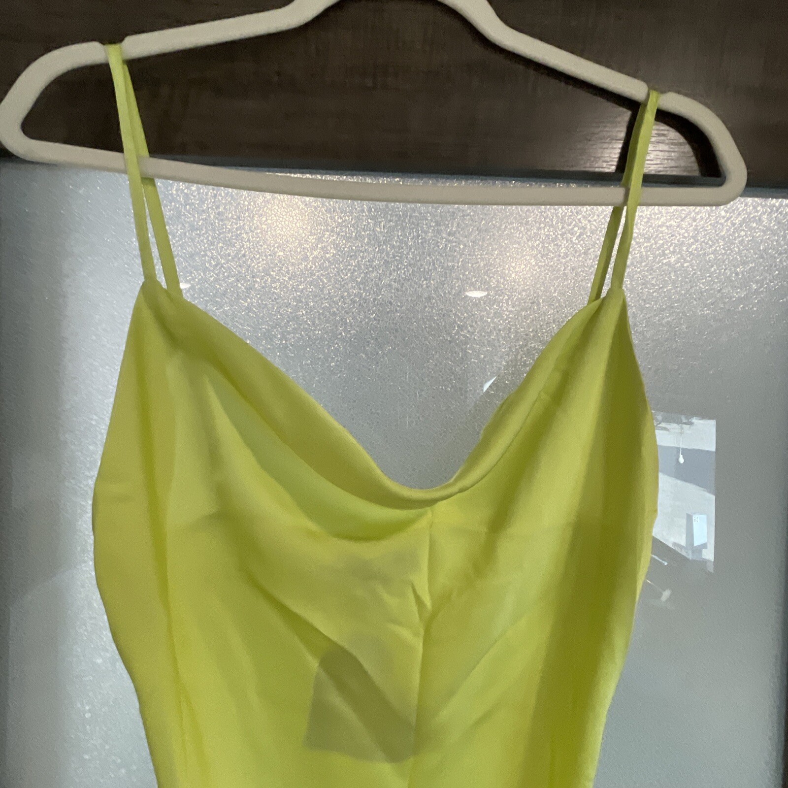 90’s Paper Heart Sleek Spaghetti Strap Slip Dress Drawstring Ruched Sides Sz XS