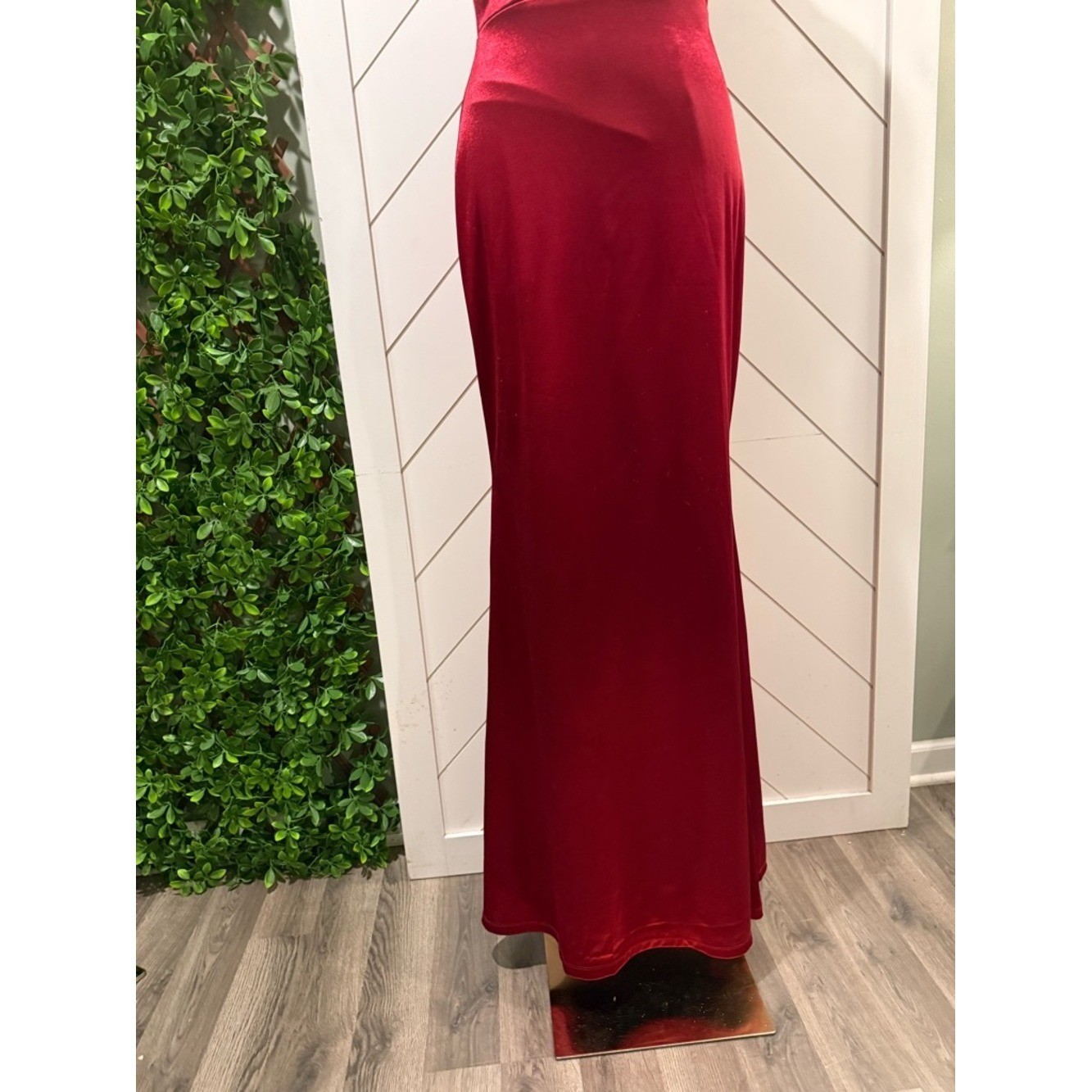 Melora Deep Red Satin Dress