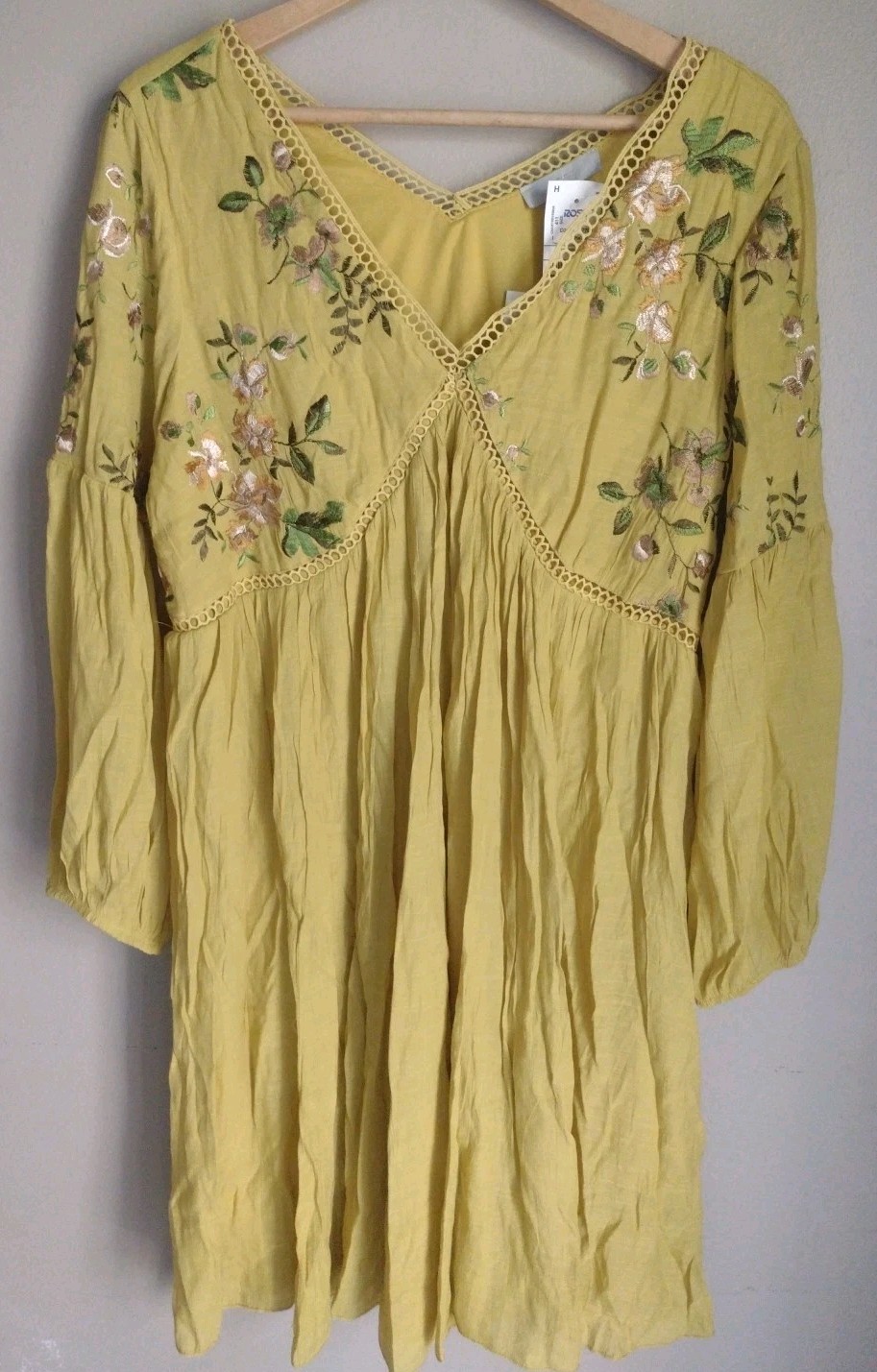 J Gee Dress 1X Cress Green Floral BNWT
