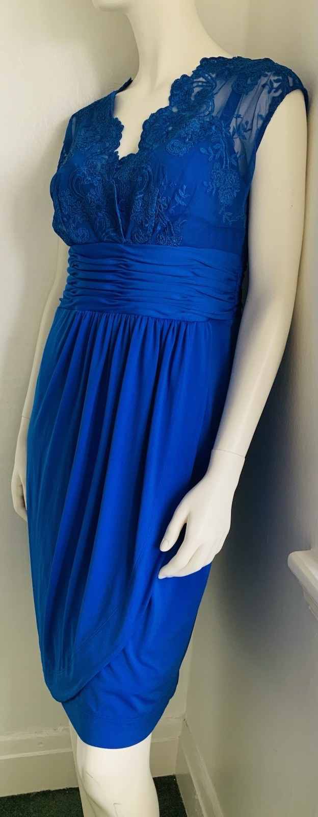 ALEXON Brand New With Tags China Blue Occasion Dress Size 14 Fast And Free P&P