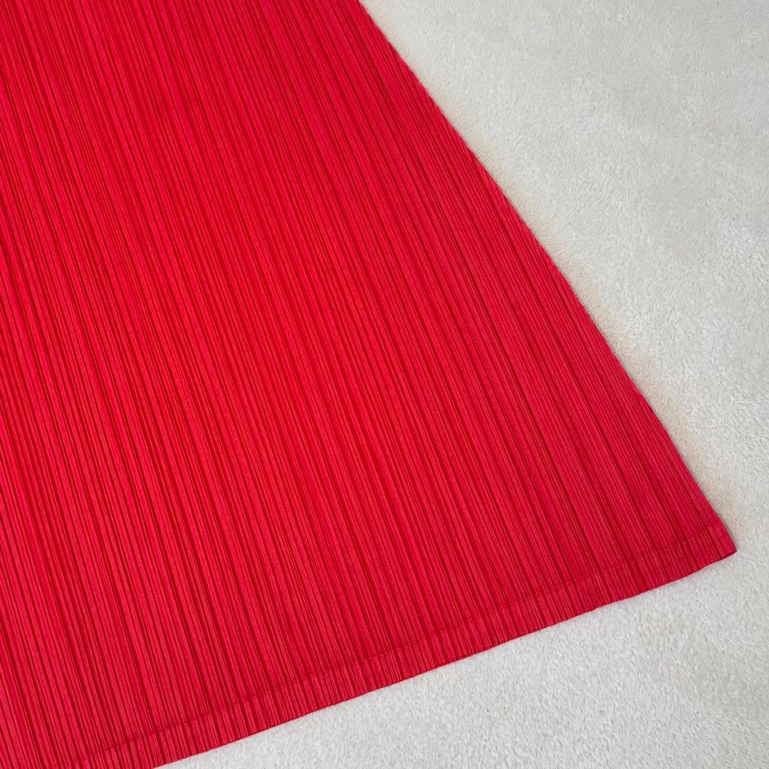 Used Very beautiful item✨PLEATS PLEASE Pleats long dress red variant