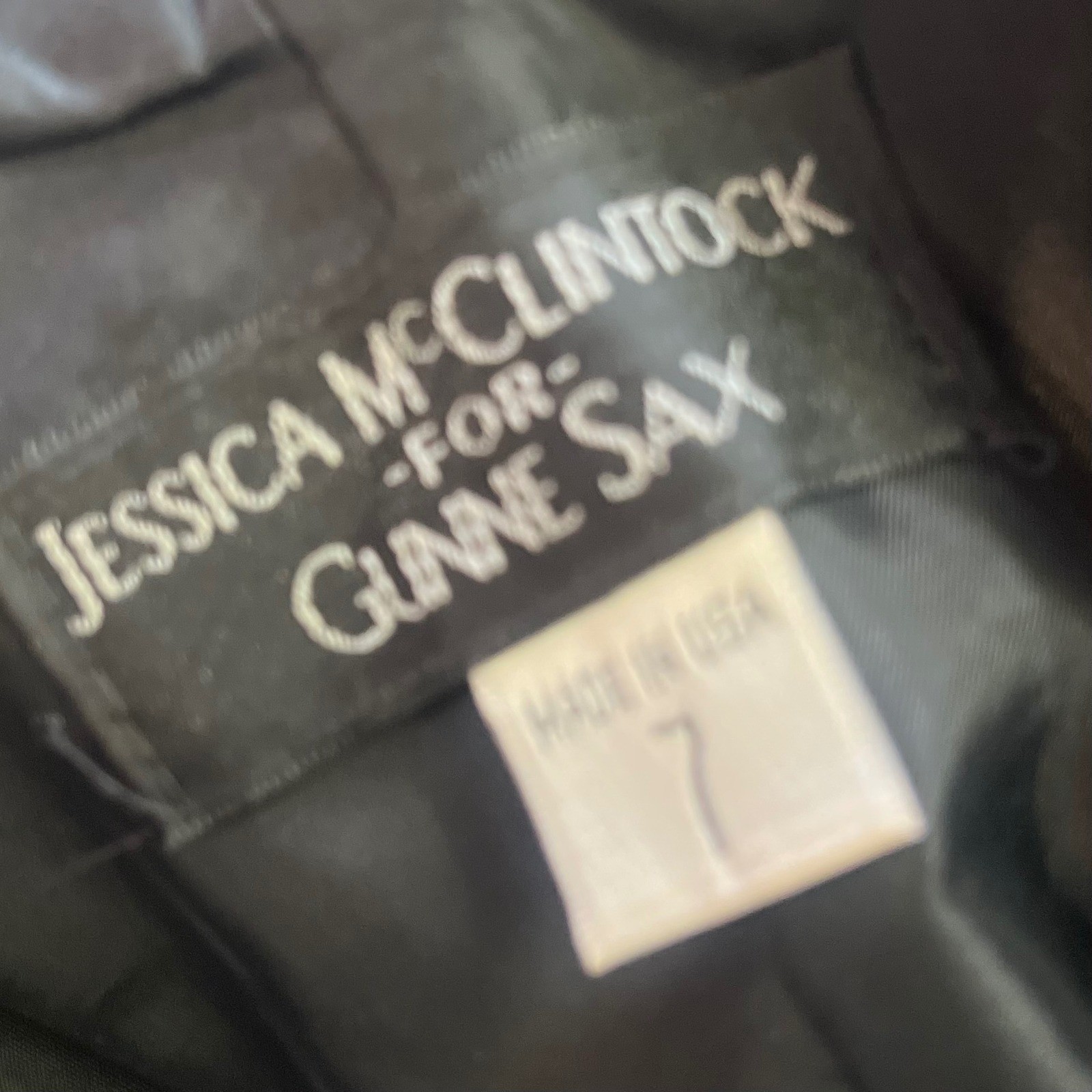 Jessica McClintock for Gunne Sax Strapless Black Polka Dot Tulle Dress Size 7