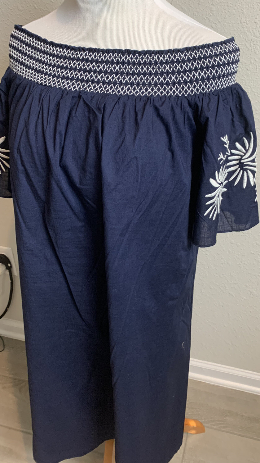 NEW Women’s Isabel Maternity by Ingrid & Isabel Off the shoulder Navy Dress XS