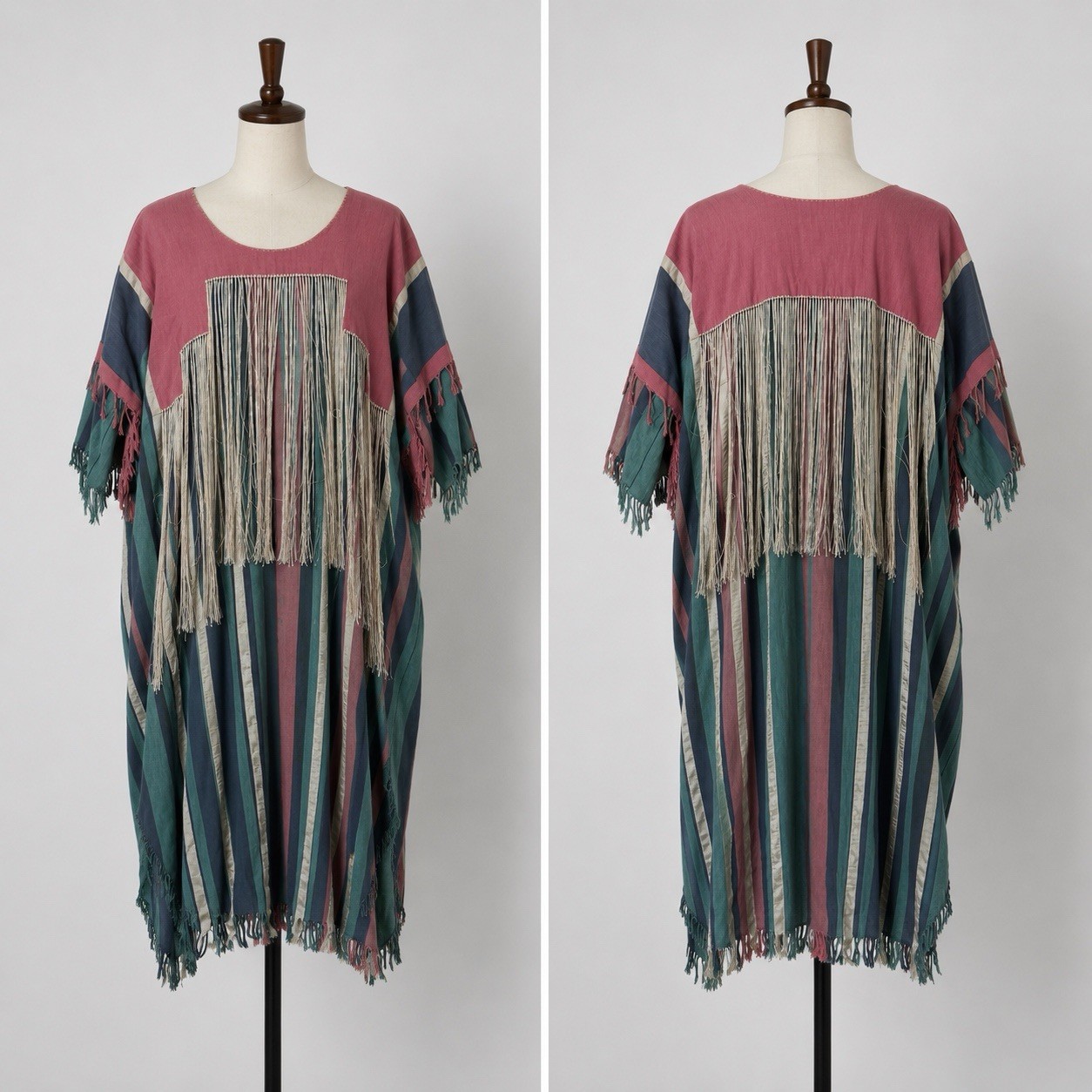 Vintage Opus 1 by Diana Dress Women One Size Tunic Southwest Festival Boho Fring