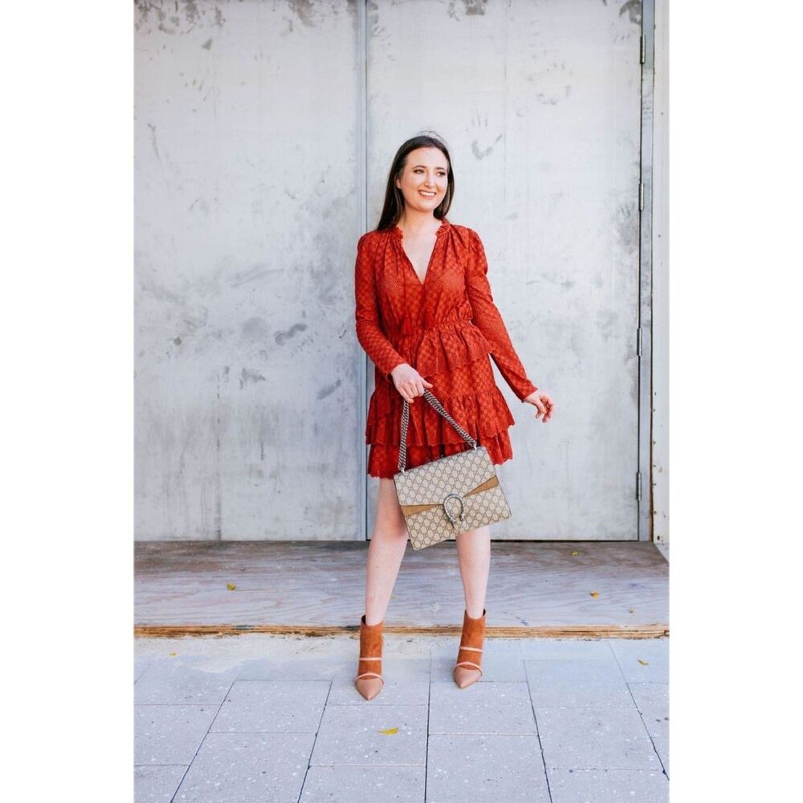 Ulla Johnson Josette Mini Dress | Umber Red Eyelet Size 0
