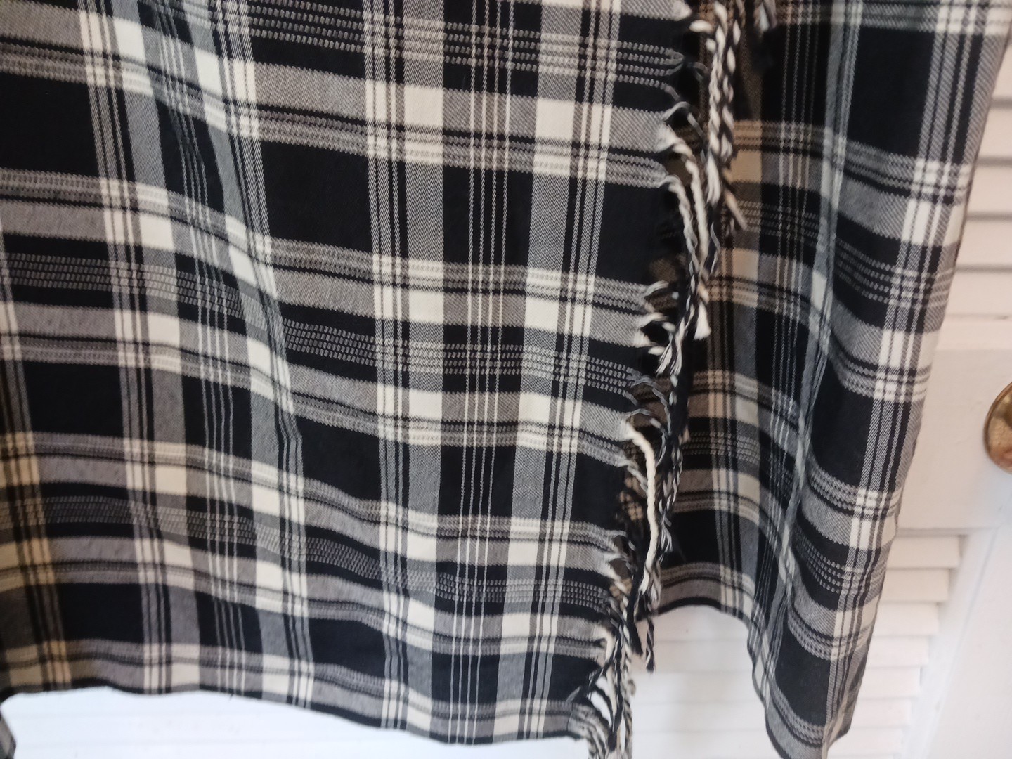 Talbots Jumper sleeveless faux wrap Fringed WOOL Wmn Size 14P CAREER Office