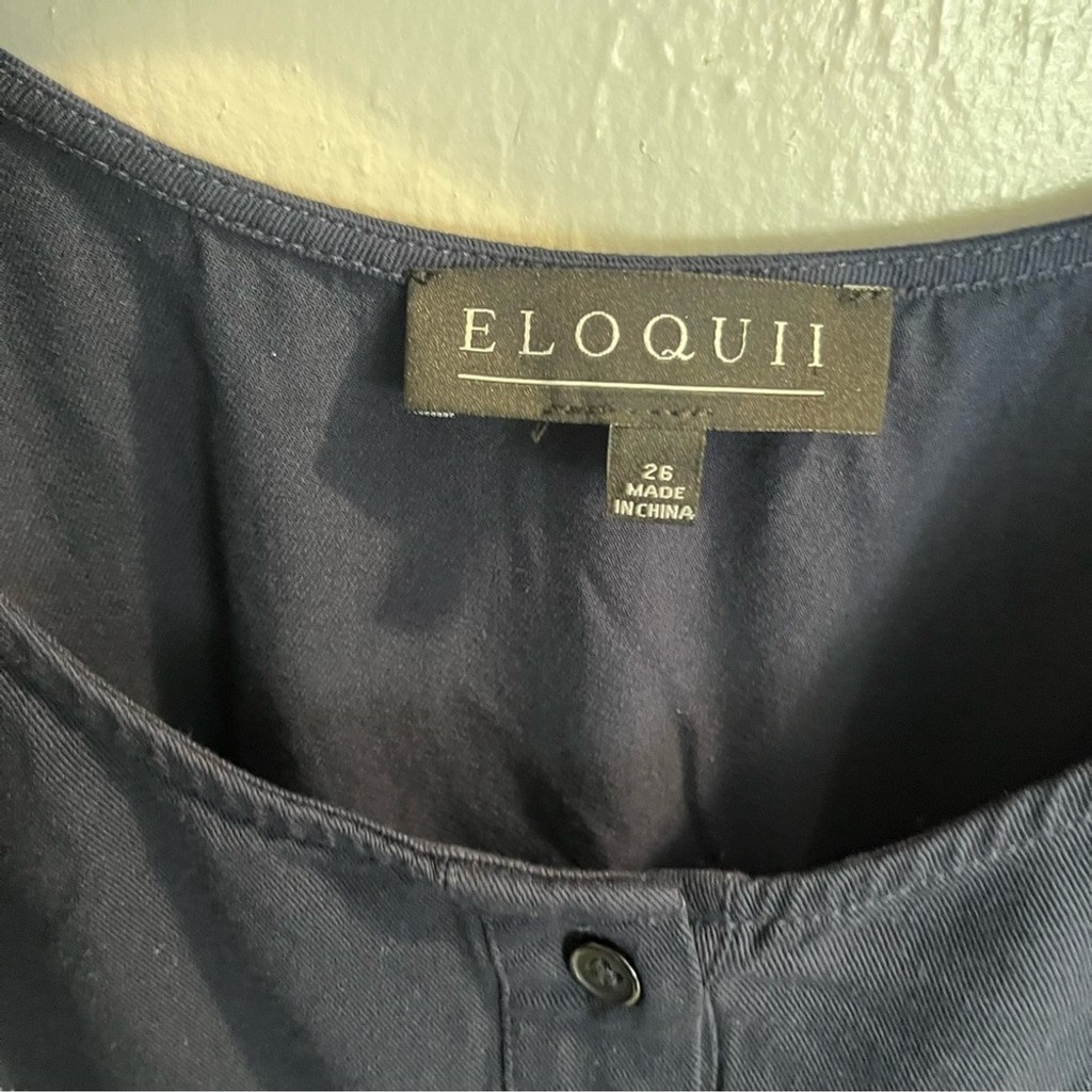 Eloquii Navy Blue Cold Shoulder Ruffle Detail Size 26