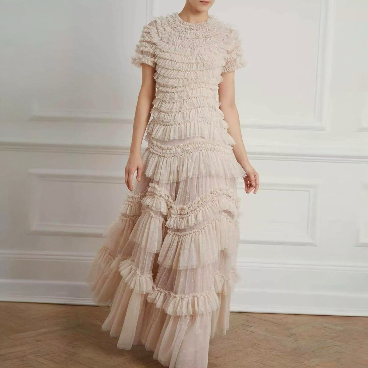 Needle & Thread Wild Rose Dress Size 10 AU / 6 US Ruffle Gown Maxi