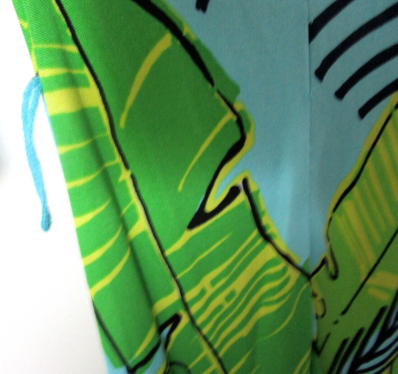 Lilly Pulitzer 100% Silk Half Button Tropical Leaf Print Dress 3/4 Sleeves Sz 4