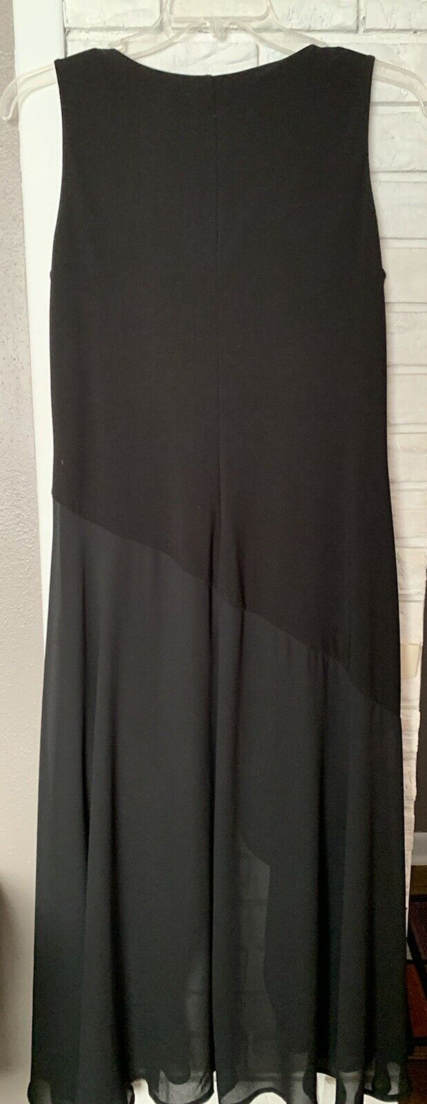 PICADILLY Women’s Size M Black Mini/Maxi Dress, Sleeveless with Silver Rings