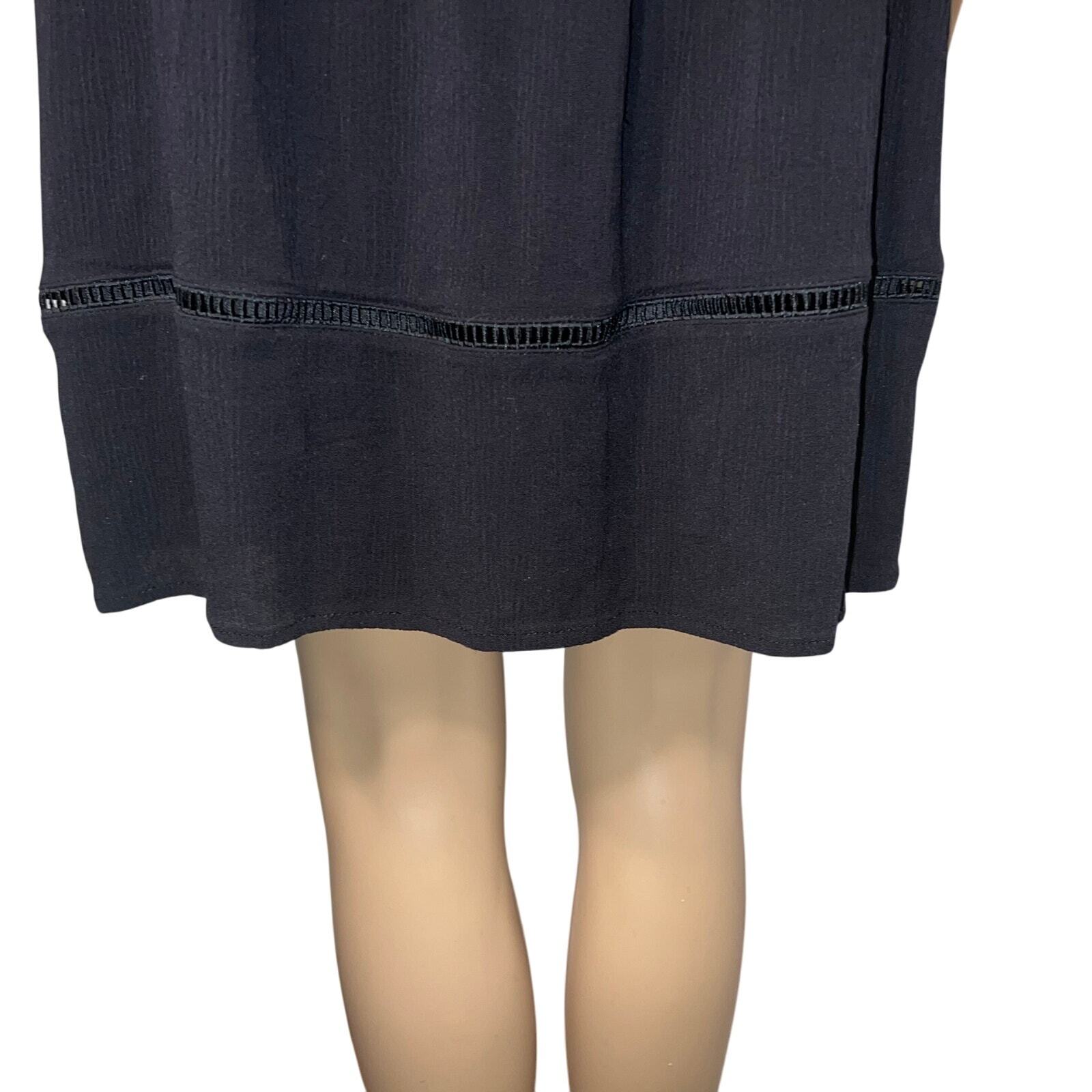 Mossimo womens medium tunic cutout smock neck lined minimalist Gothic midi Dress