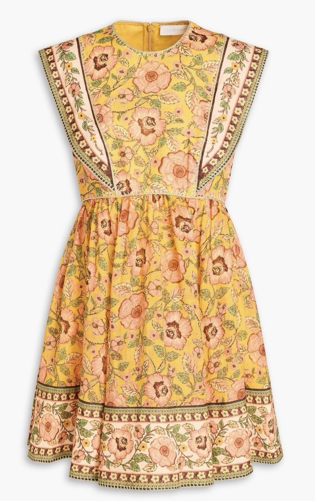 LIKE NEW-ZIMMERMANN Junie Spliced Mini Dress Size 2/ AU 12/ US 8