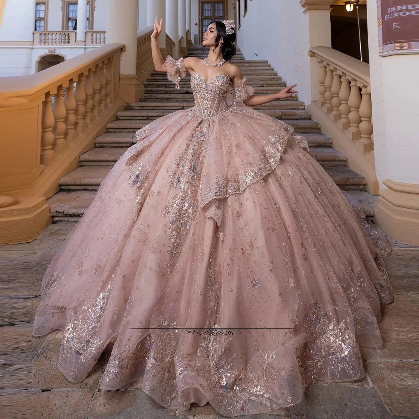 Gorgeous Ball Gown Quinceanera Dresses Bow Sweetheart Lace up Applique Sweet 16
