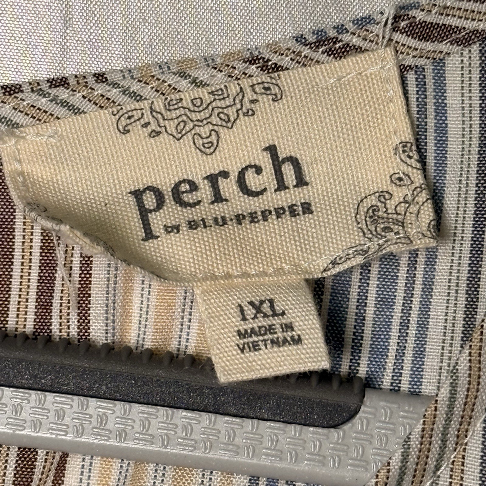 Perch By Blu Pepper Multicolor Striped Babydoll Dress Size XL Lined