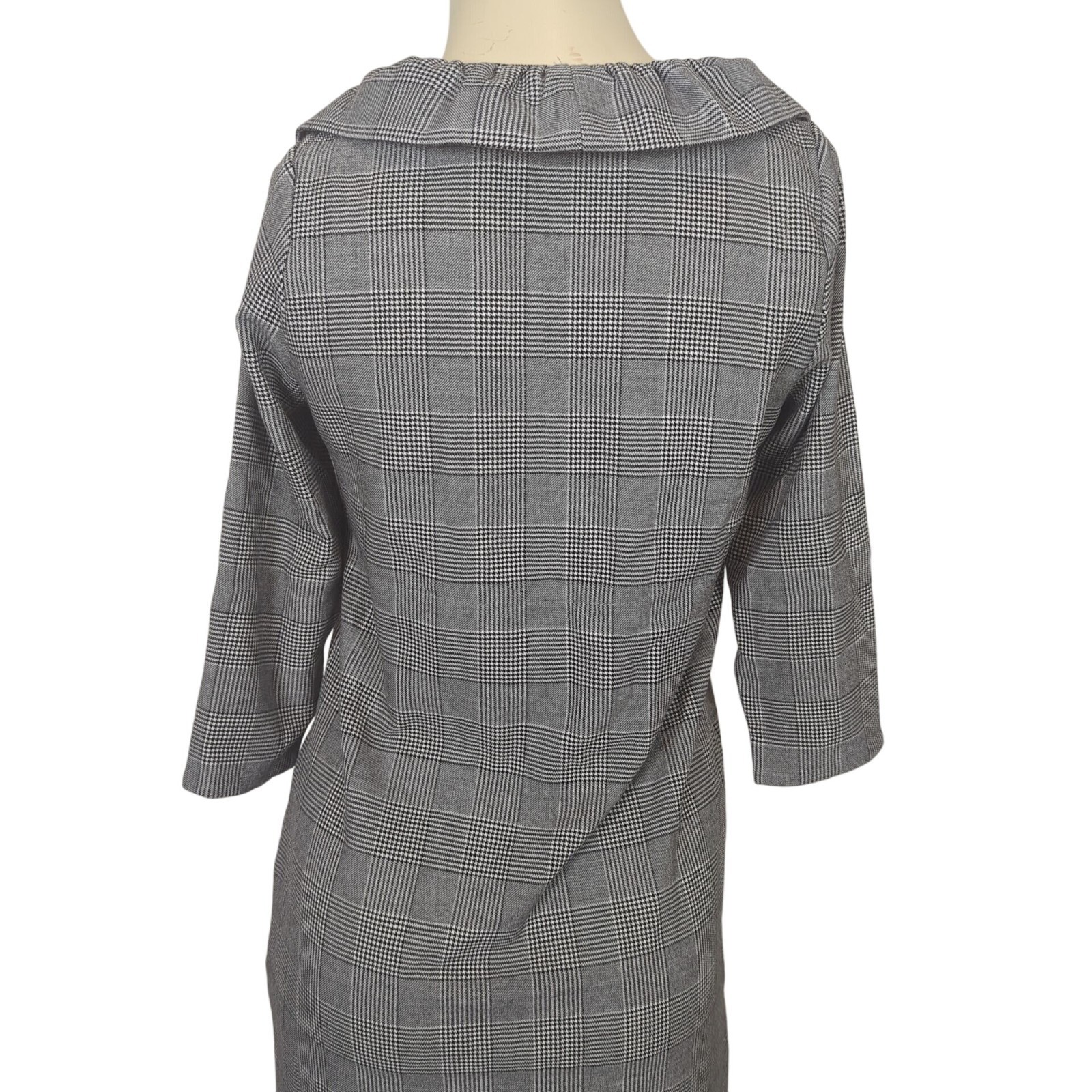 Gretchen Scott Dress black white size 0 / 2 Shrimp Wall Street Ruff Neck