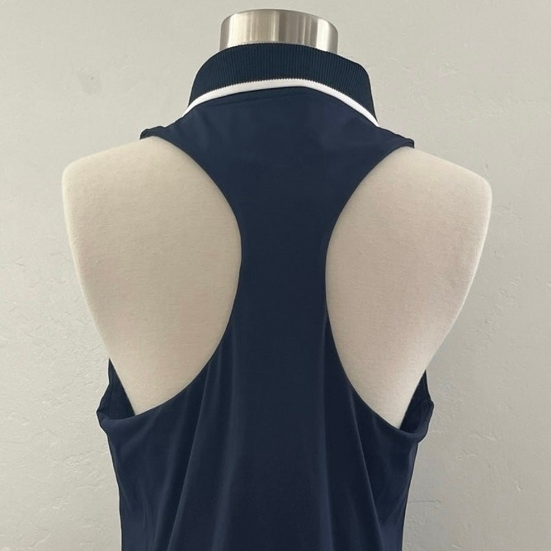 Lululemon Lightweight Sleeveless Polo Tennis Dress Navy Blue Size 14 Athletic