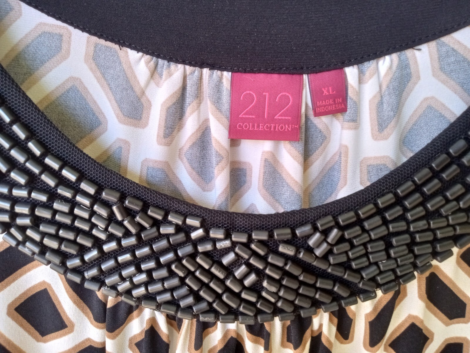 212 Collection Brown Black White Women’s Sleeveless Dress XL