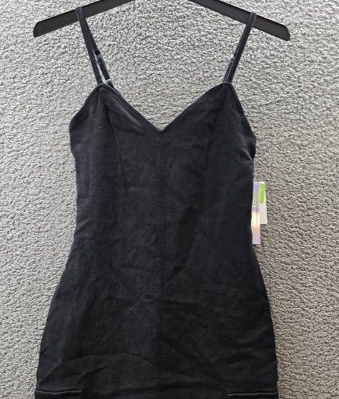 Tinseltown Sleeveless Cargo Bodycon Dress Juniors M Washed Black Zip Closure