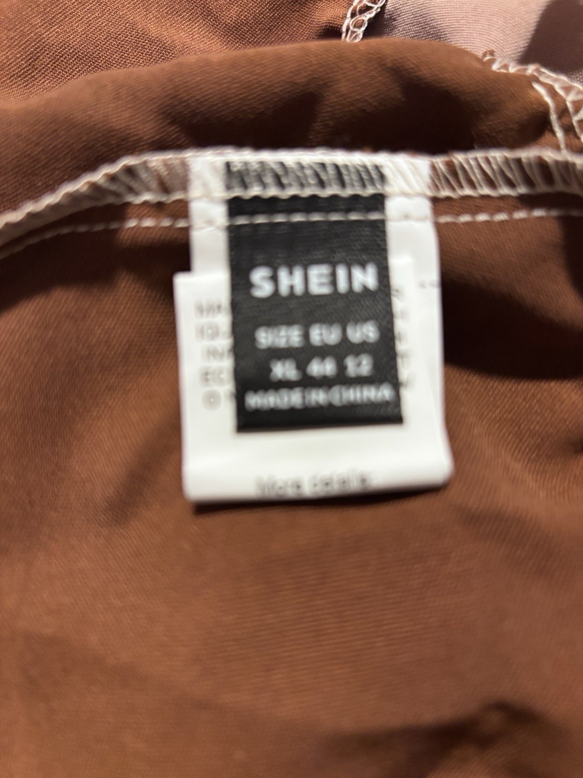 Shein Beige White Taupe Brown Tiered Dress XL Butterfly Sleeve 40×38