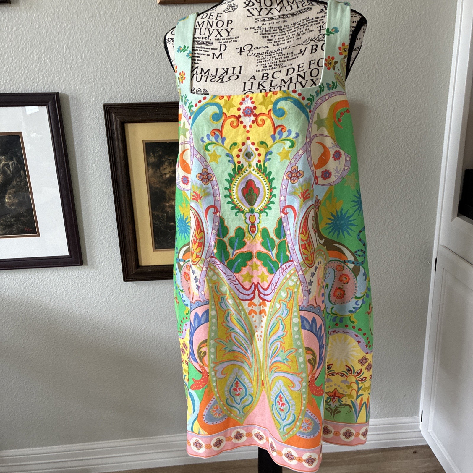 Antonio Melani Eliana Lined Square Neck Sleeveless Large Dress