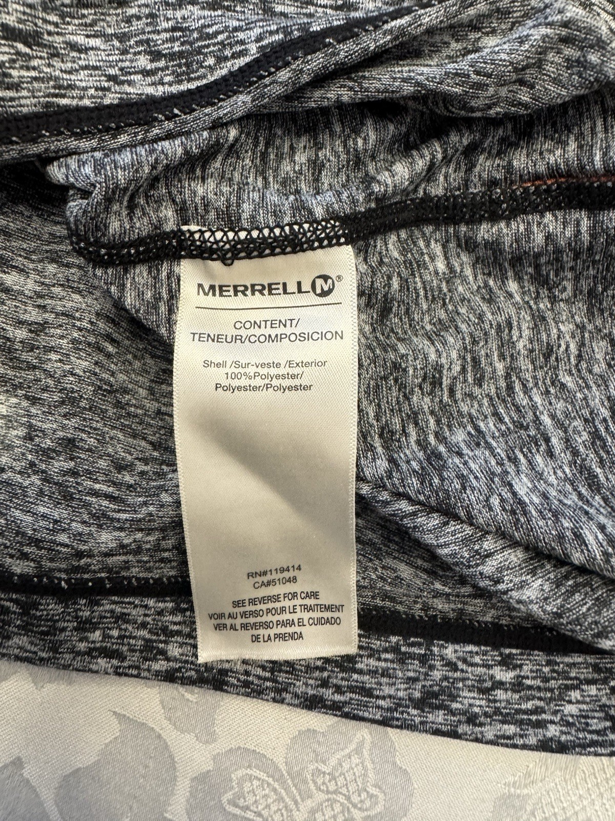 Merrell Selecteick Small Gray Black Dress Scoop Neck Short Sleeve Stretch