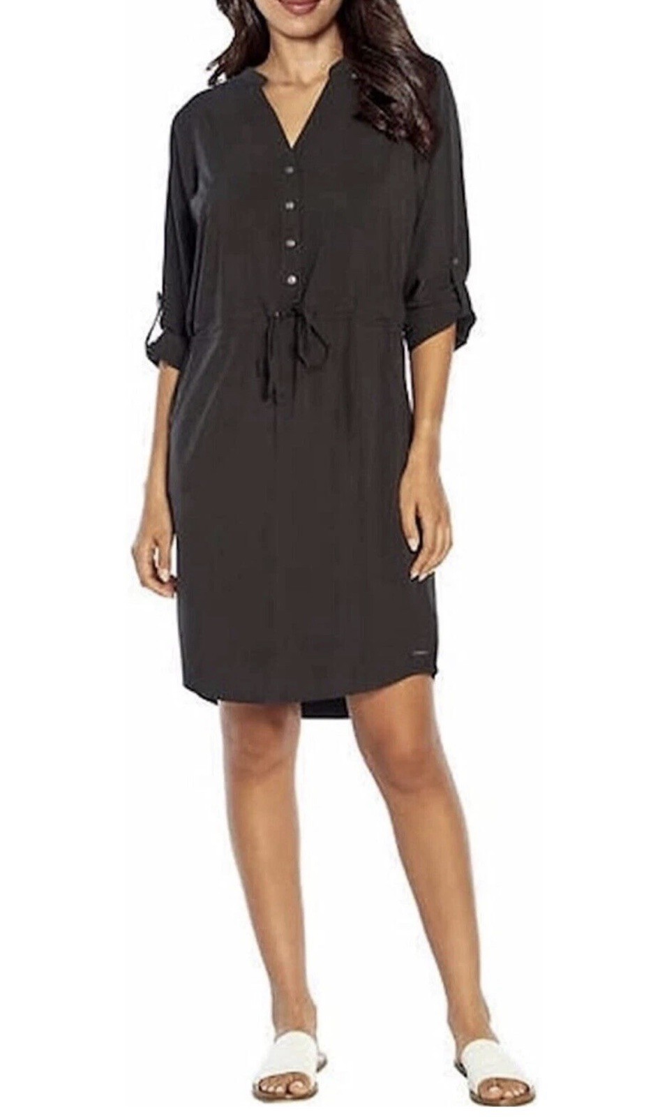 Orvis Pack and Go Dress Black Size Medium M Moisture Wicking Travel Stretch NWT