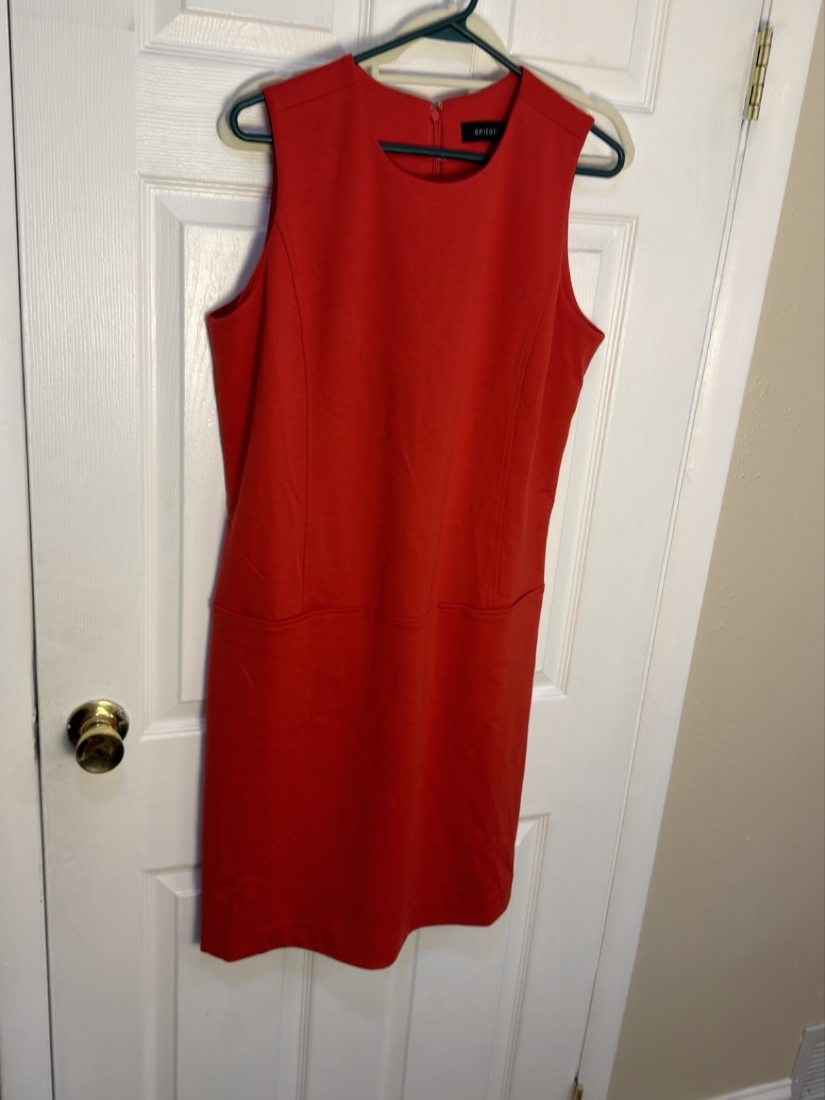 Spiegel Sleeveless Red Sheath Dress 14