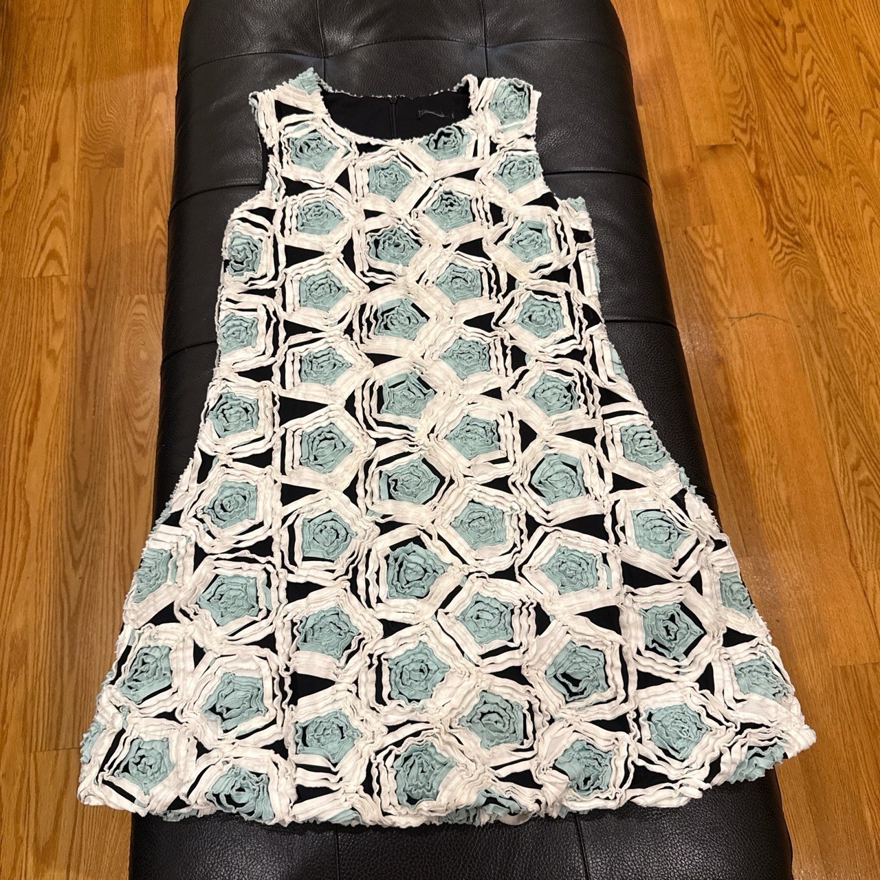Samuel Dong Mini Dress S Rare Edition 3D Floral Textured