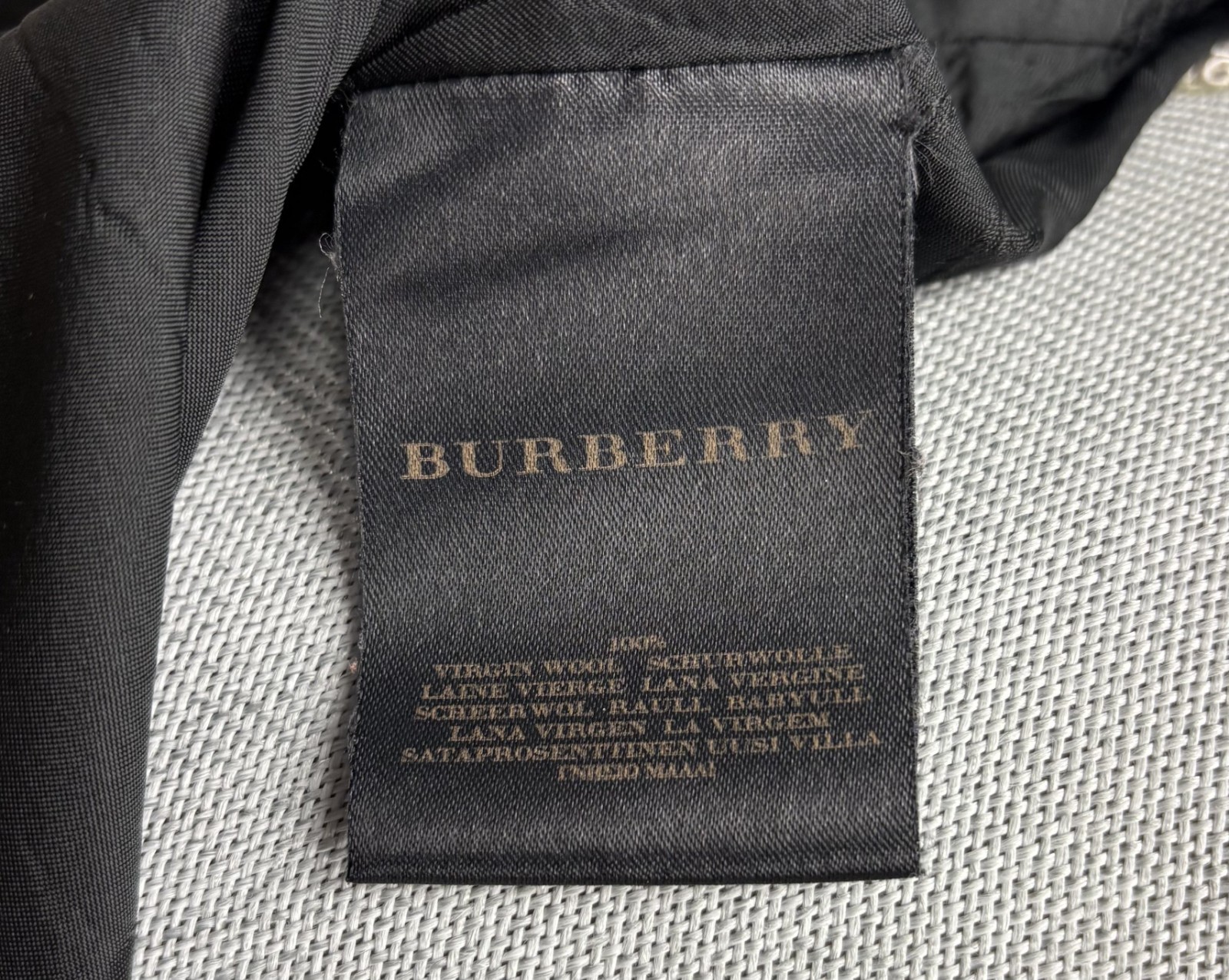 Burberry Black Sheath Dress V Neck Ruched Waist Midi Elegant Classic