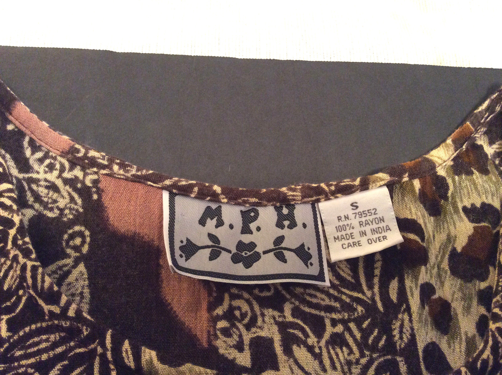 MPH Womens Sleeveless Maxi Dress Brown Animal Print | Small | India