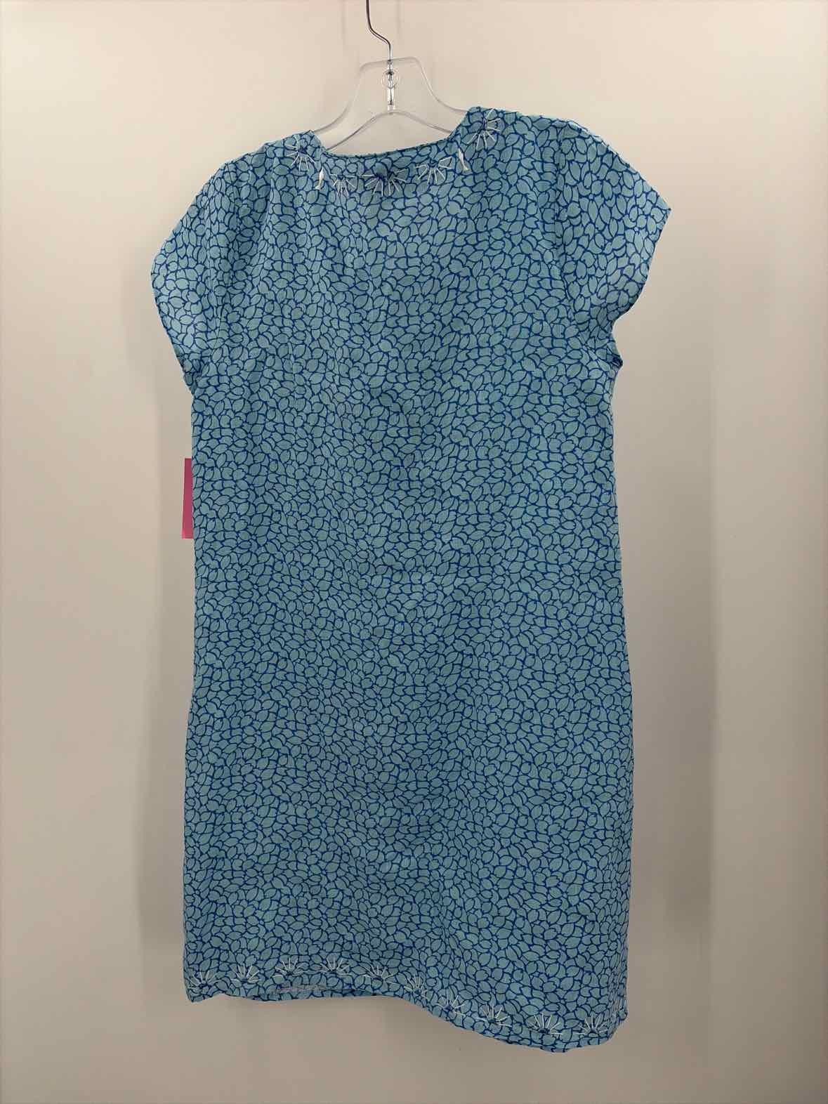 Pre-Owned HIHO Blue Size Small Knee Length Short Sleeve Dress