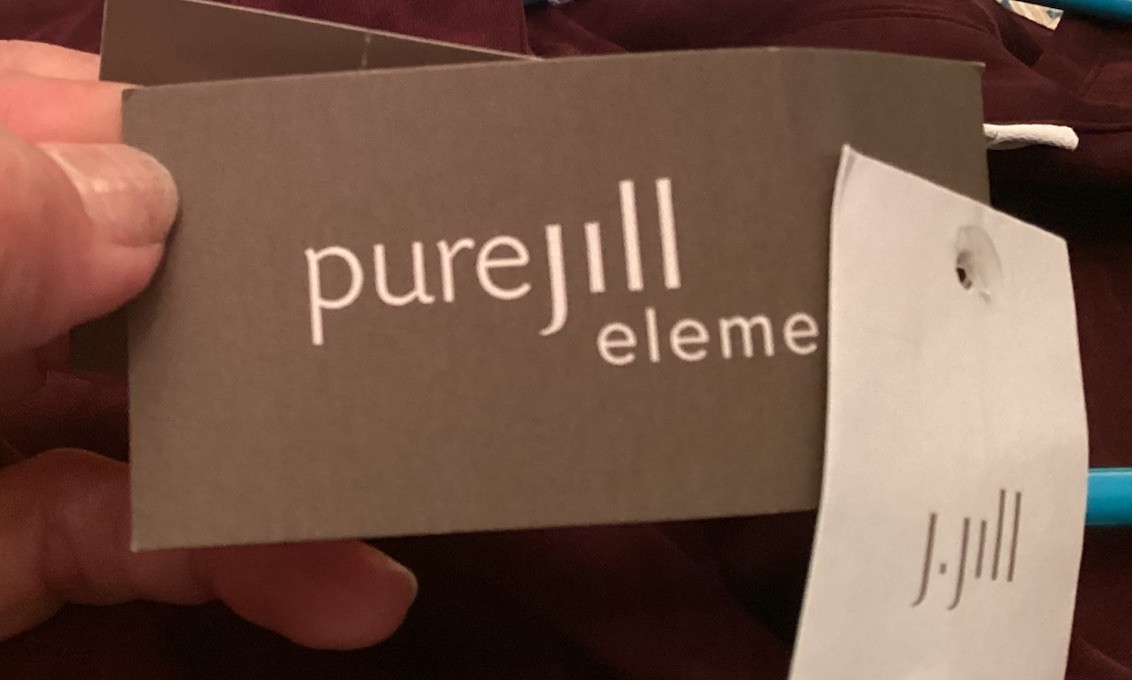 Pure Jill Elements Maxi Shift Dress Long Sleeves 100% Lenzing Ecovero Viscose L